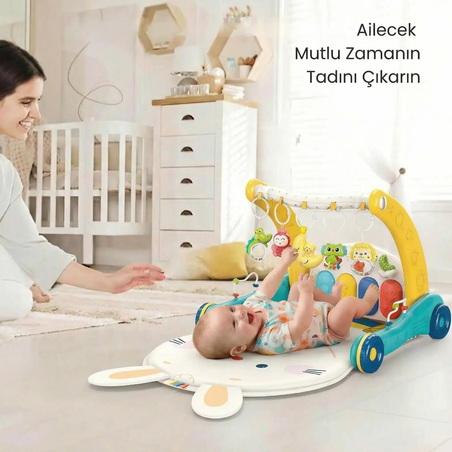 LUMY Baby™ 3-in-1 Bebek Oyun Halısı & Yürüteç – Güvenli Keşif, Mutlu İlk Adımlar