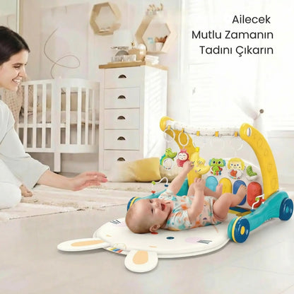 LUMY Baby™ 3-in-1 Bebek Oyun Halısı & Yürüteç – Güvenli Keşif, Mutlu İlk Adımlar