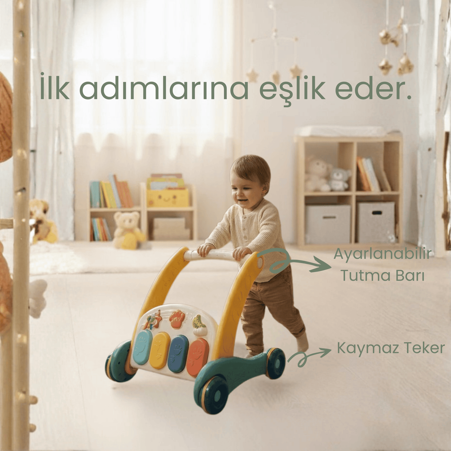 LUMY Baby™ 3-in-1 Bebek Oyun Halısı & Yürüteç – Güvenli Keşif, Mutlu İlk Adımlar